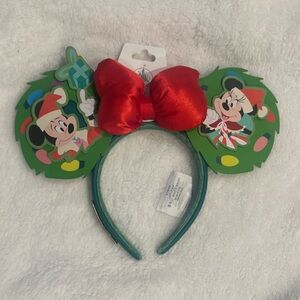Disney Parks Loungefly Festive Wreath Christmas Ears